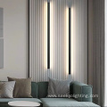 Black linear wall lamp for home